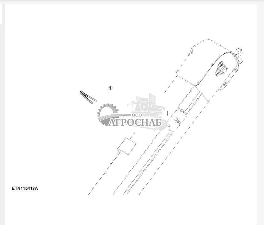 Детали крепления с датчиком недомолоченных колосьев 